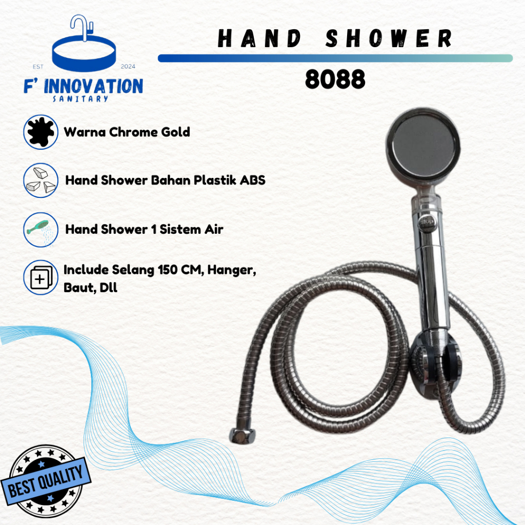 HAND SHOWER TURBO FAN / KEPALA SHOWER KIPAS BALING KAMAR MANDI BERTEKANAN TINGGI