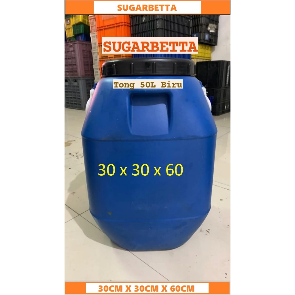 Tong Air 50 Liter / Drum Plastik Air / Drum Sampah 50 Liter / Tong Sampah 50 Liter / Drum Serbaguna/