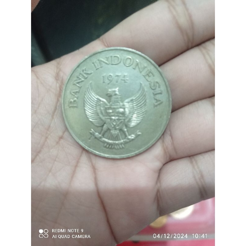 uang kuno koin 2000 macan 1974