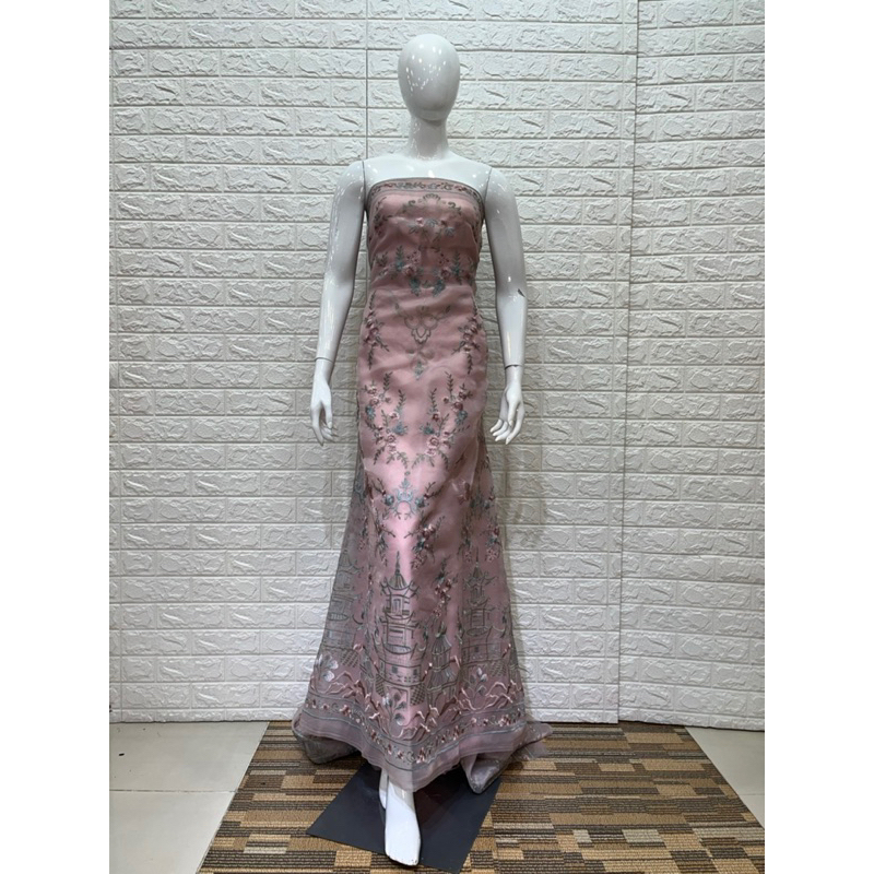 Organza motif,Organza bordir,motif pagoda