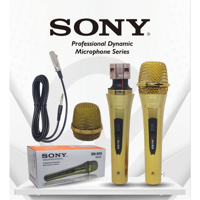 Mic sony/mik kabel sonyMICROPHONE SONY MIC KABEL SONY  SN 909 Gold Edition