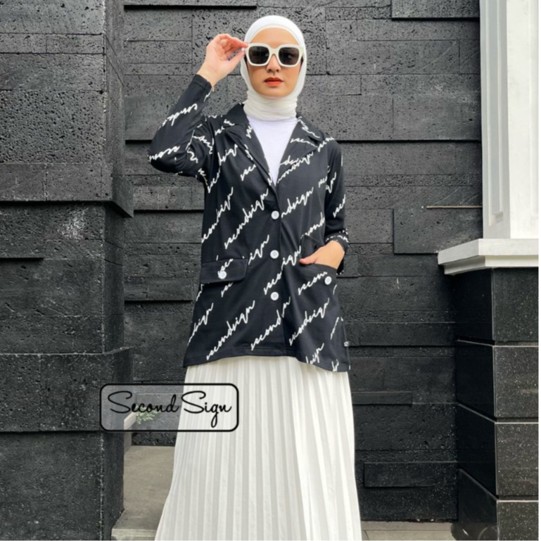 Atasan Wanita Branded Original Shaneen Blazer by Second Sign