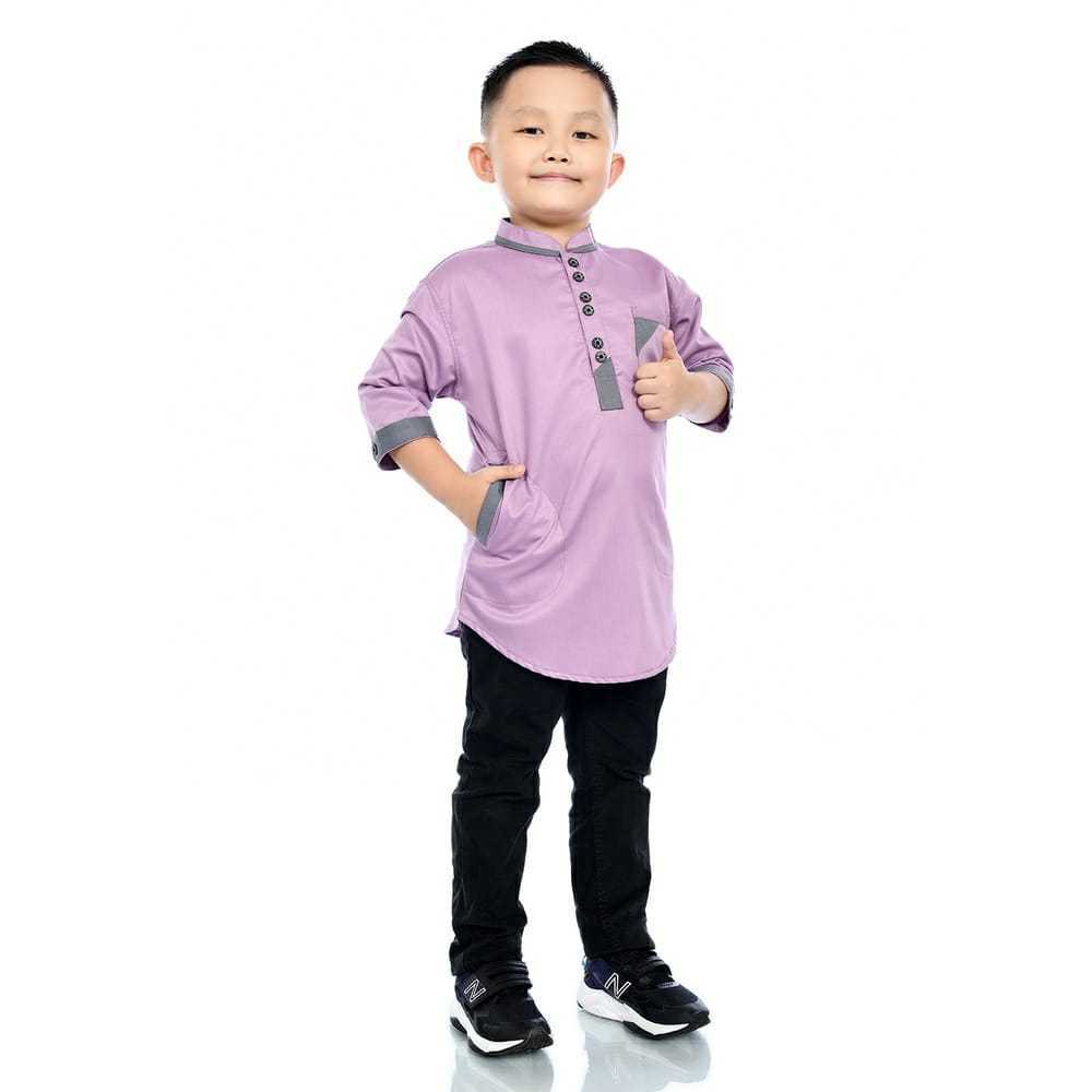 KOKO KURTA - BAJU MUSLIM PRIA COUPLE AYAH ANAK LILAC