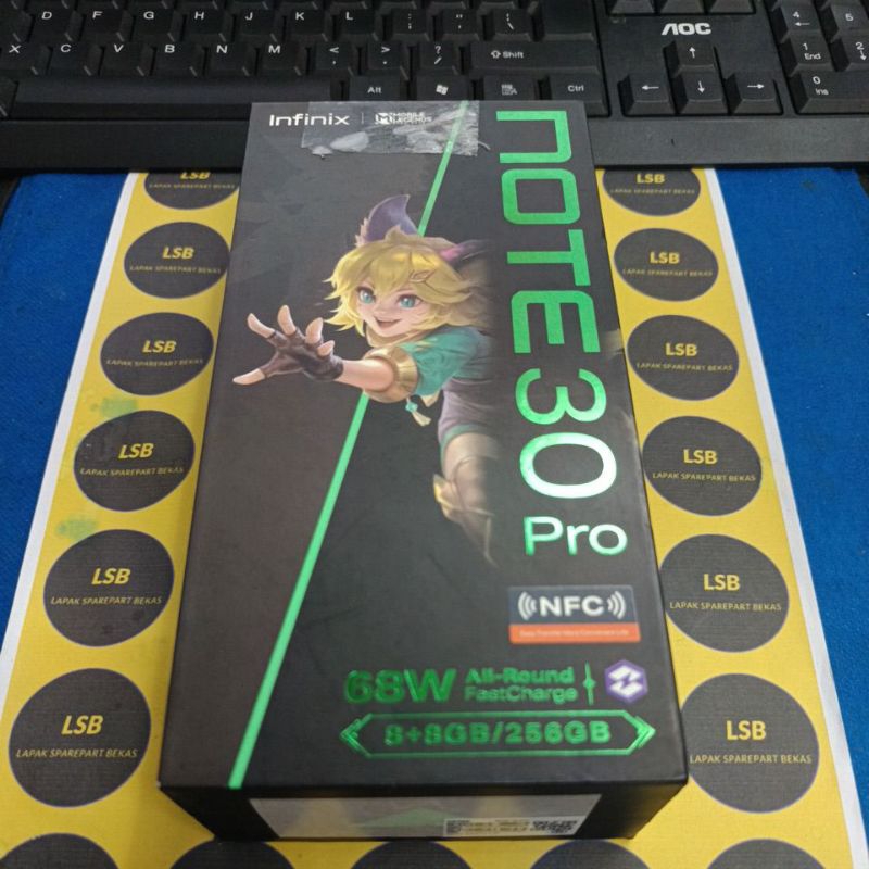 DUS BOX HANPHONE INFINIX NOTE 30 PRO ORIGINAL BEKAS