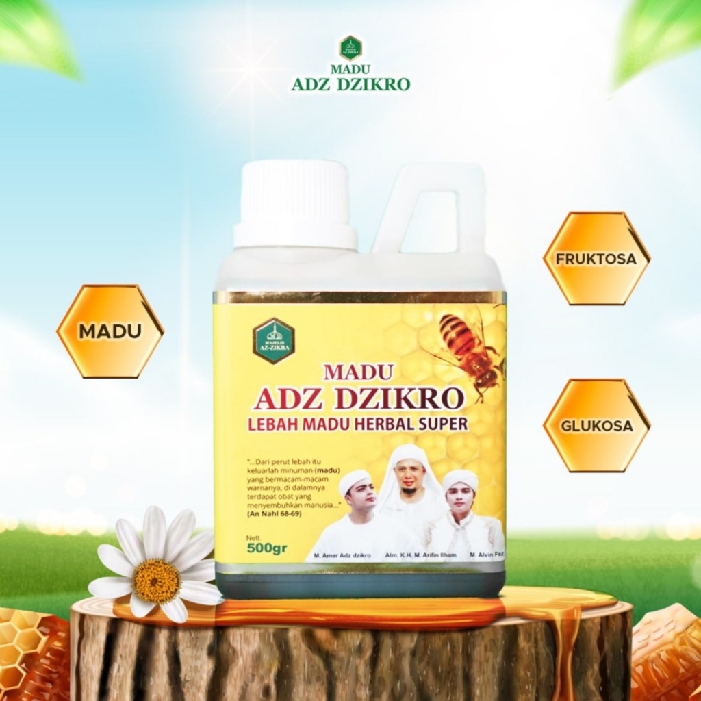 

Madu Adz dzikro lebah madu herbal super 500 gram BPOM / adz zikro madu lebah herbal super 500gr