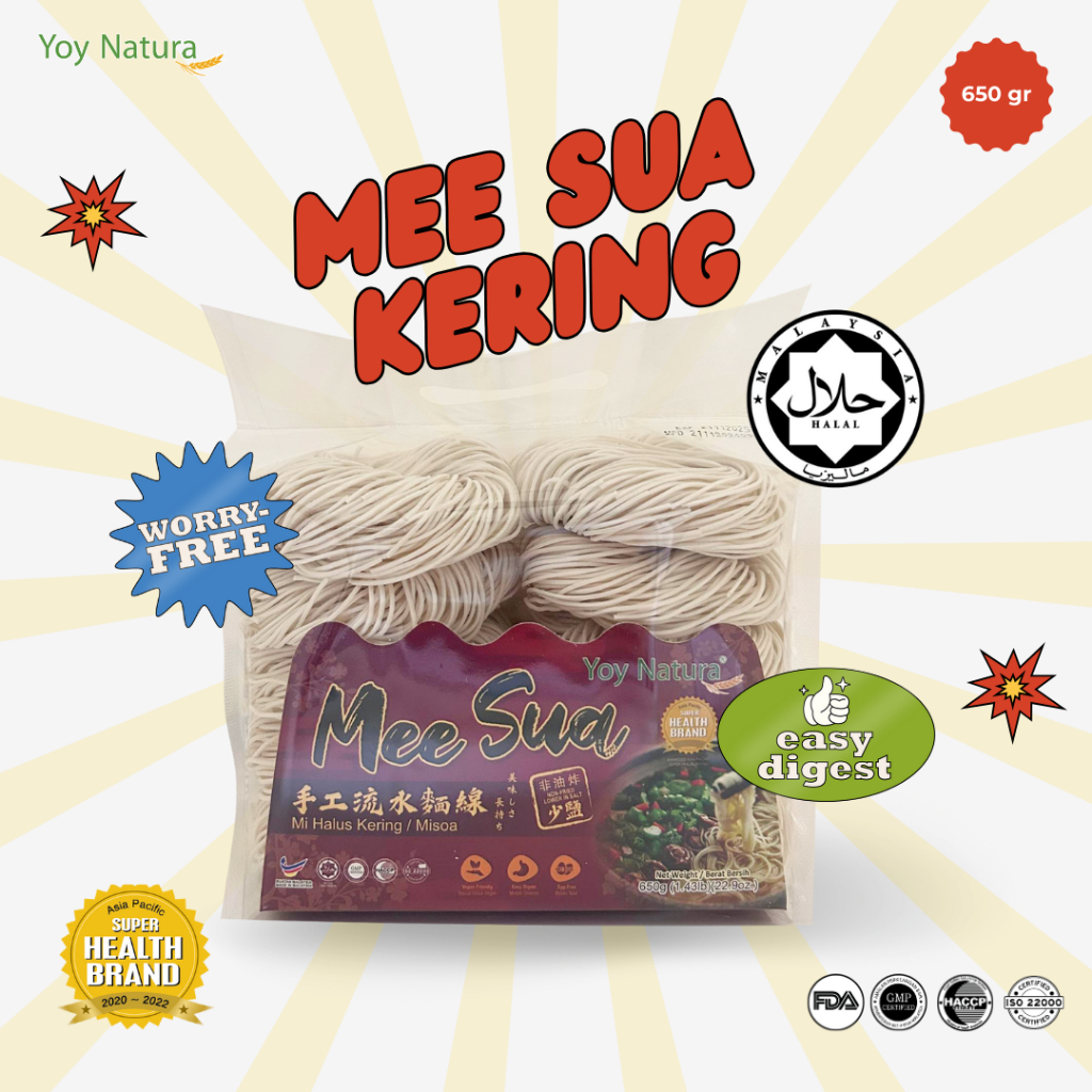 

Yoy Natura Mee Sua / Misua / Misoa / Mi Gandum Tipis / Kagawa Japanese Somen 650g [HALAL]