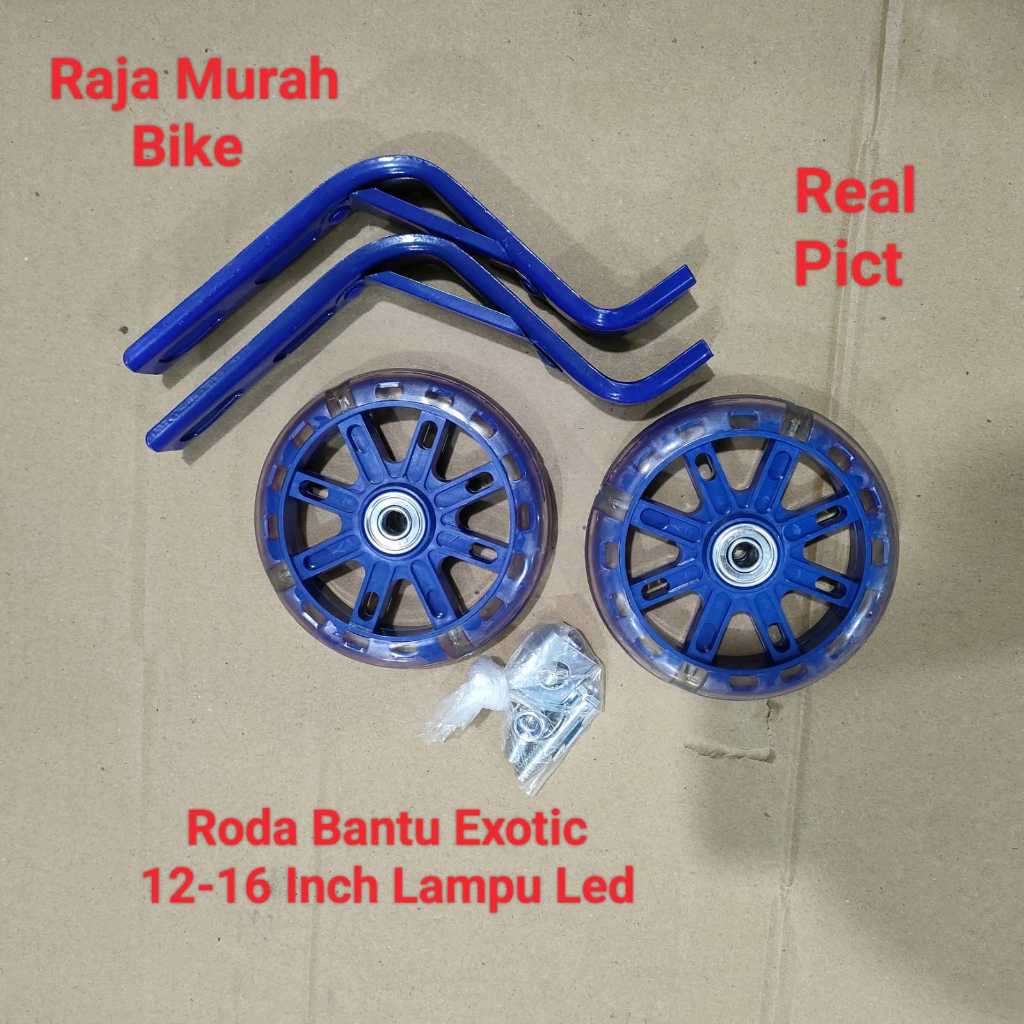 roda bantu sepeda anak 12 16 Exotic ET-G915 karet Lampu Nyala Led roda bantu atlantis