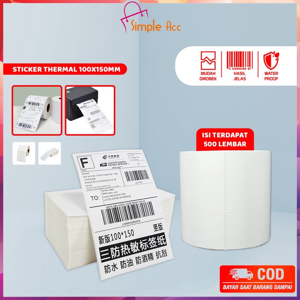 

KODE CYGBO DOA72 Label Sticker Thermal 1x15 MM Isi 5 LEMBAR Kertas Stiker Resi Label Barcode Kertas Thermal Kertas Printer