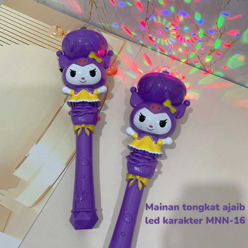 Mainan Tongkat Ajaib Led Karakter MNN-16/Mainan Anak Tongkat Ajaib Lampu Putar