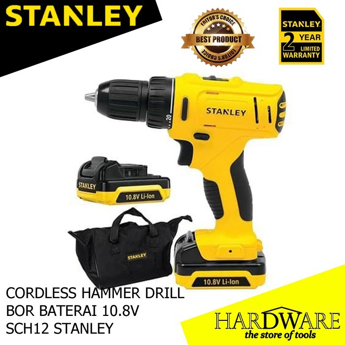 Stanley SCH12 10.8V SCH 12 Cordless Hammer Drill / Bor Tembok Baterai