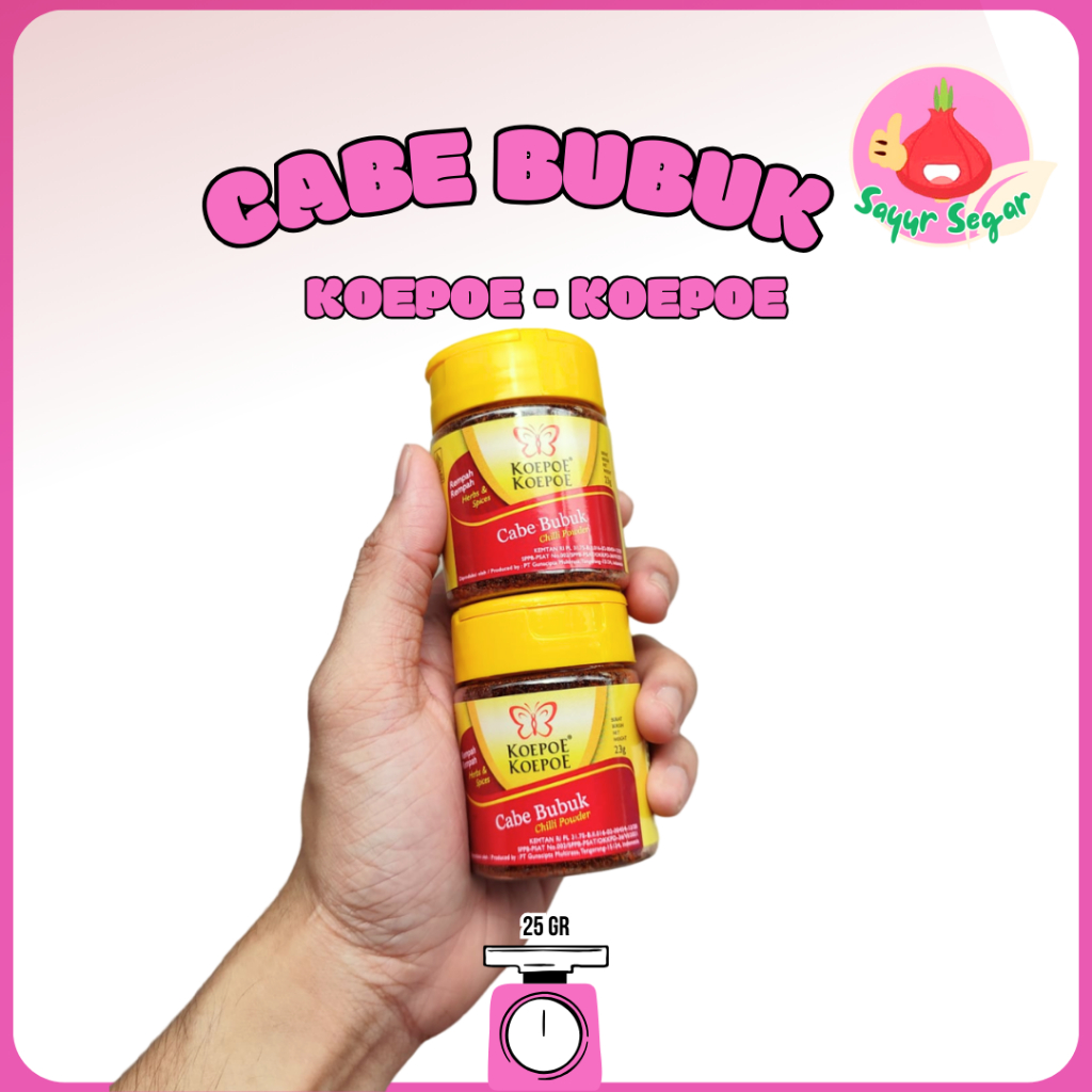 

Sayur Segar - Cabe Bubuk Kupu Kupu 23 gr / Chili Powder