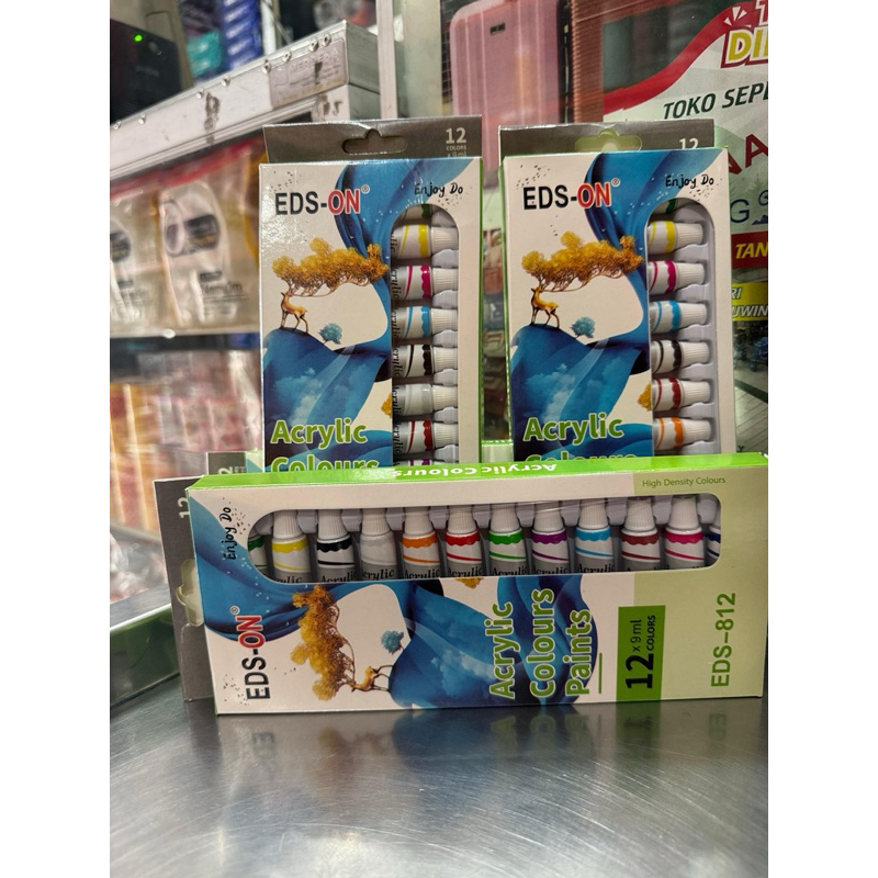 

CAT AKRILIK ACRYLIC COLOUR EDS-ON 12 SET 9 ML