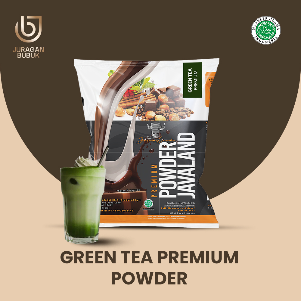 

PREMIUM Greentea Powder Drink Bubuk Minuman Rasa Greentea PREMIUM 1kg Javaland