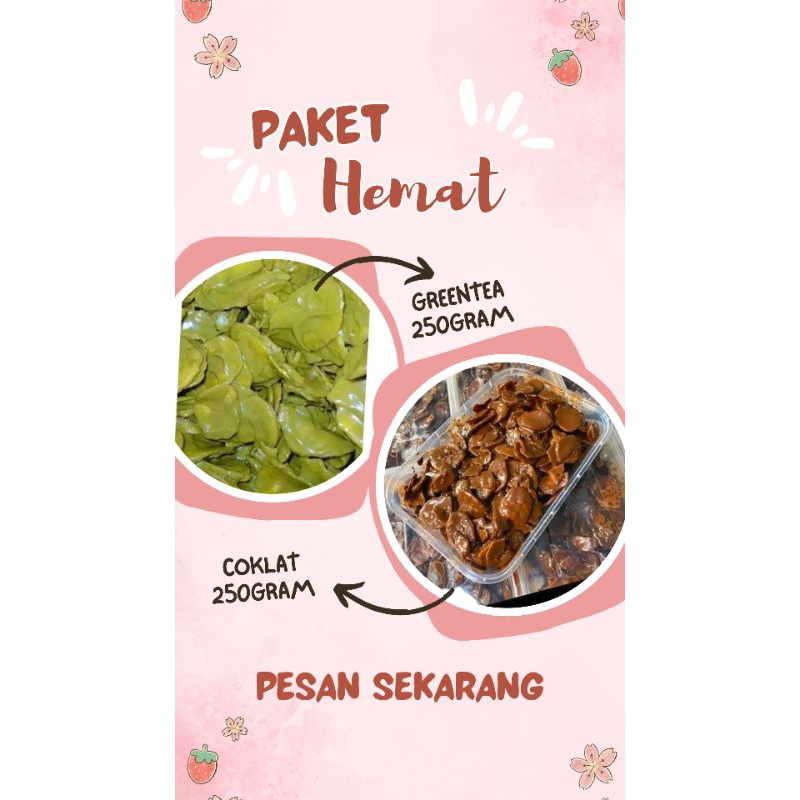 

2 paket hemat kripik pisang coklat & greentea 130gram