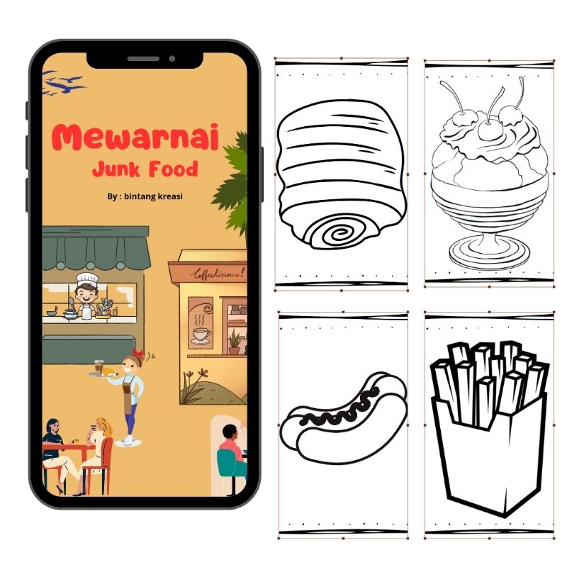 

Kertas Mewarnai Junk Food