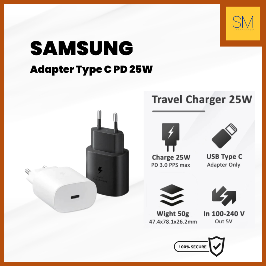 Adaptor Samsung PD 25W Fast Charging Kepala Charger Samsung Original