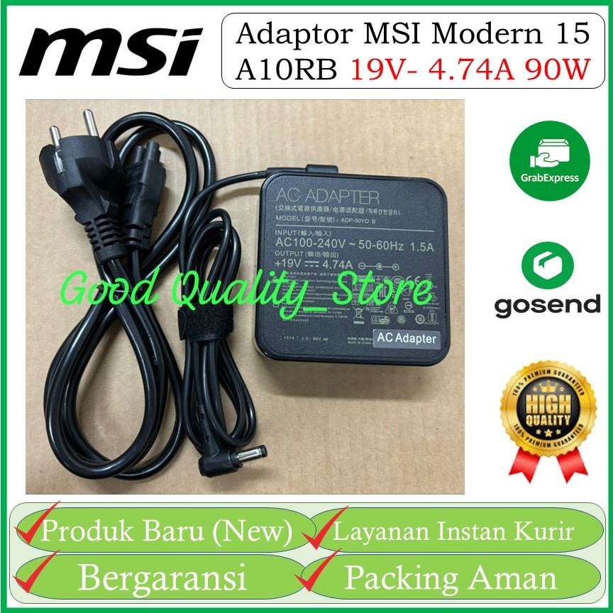 Adaptor charger laptop MSI modern 15 A10RB 19V 4.74A 90W NEW