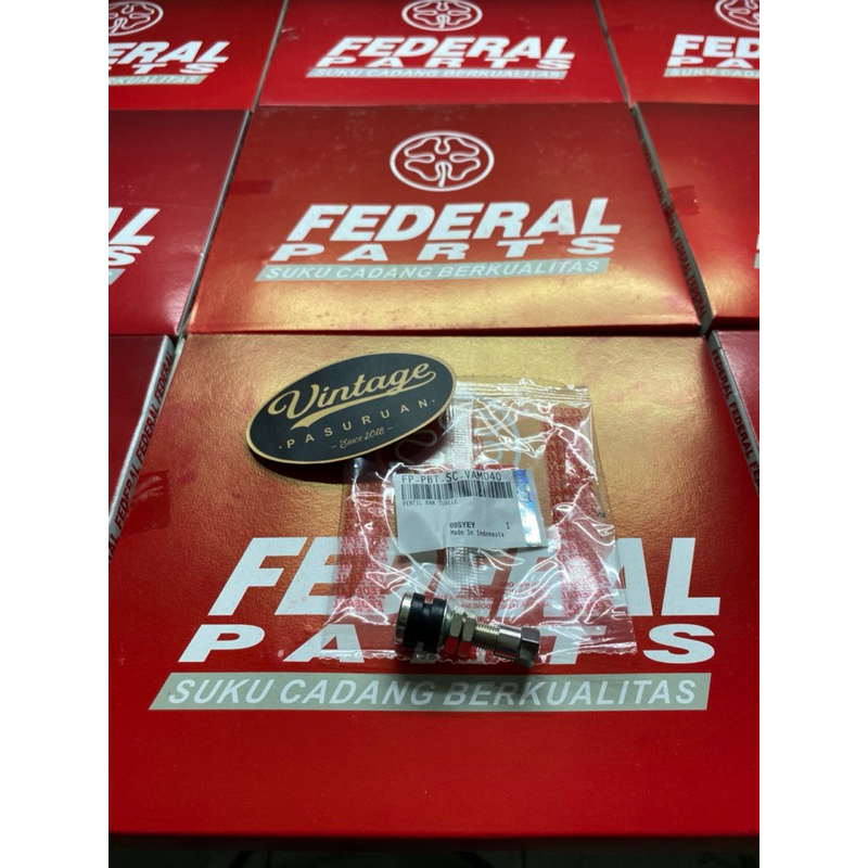 Pentil Ban Tubeless Besi Cop Tubles Pendek Chrome VAMD40 Original Federal