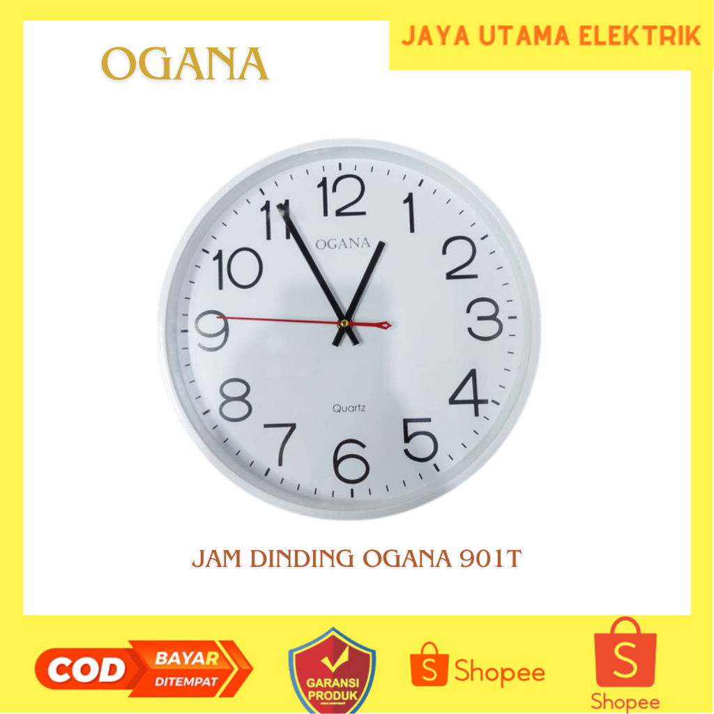 OGANA Jam Dinding Jumbo Quartz 901T POLOS/JAM DINDING/JAM OGANA JUMBO