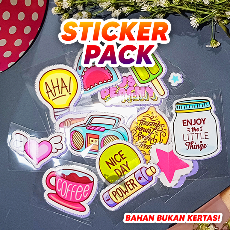 

(COD) Sticker Pack Helm Kartun Anak Waterproof Outdoor Indoor Sticker Timbul
