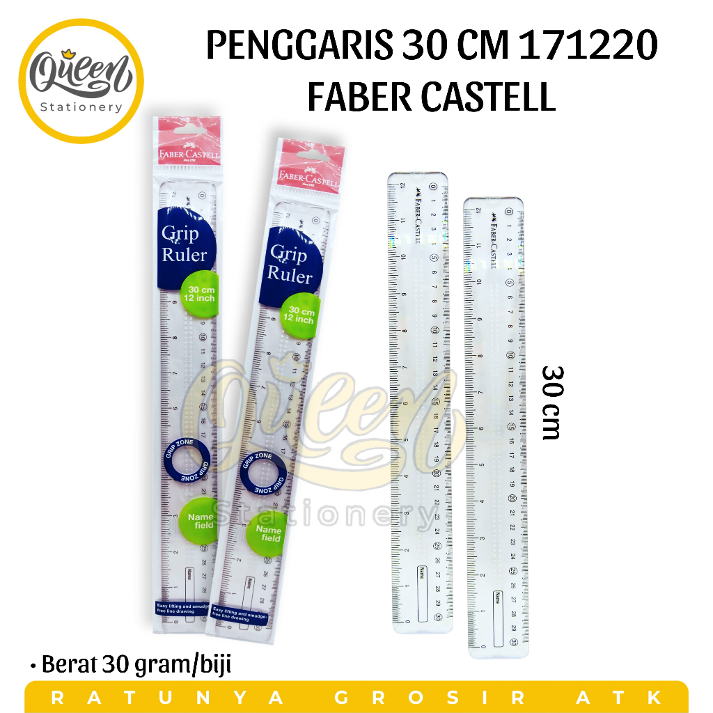 

1 PCS PENGGARIS 30 CM 171220 FABER CASTELL / PENGGARIS ACRYLIC FABER CASTELL