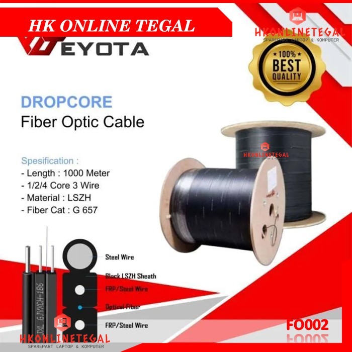 Kabel FO 2 Eyota Core 3 Seling 50M/100M/150M Fiber - Kabel FO