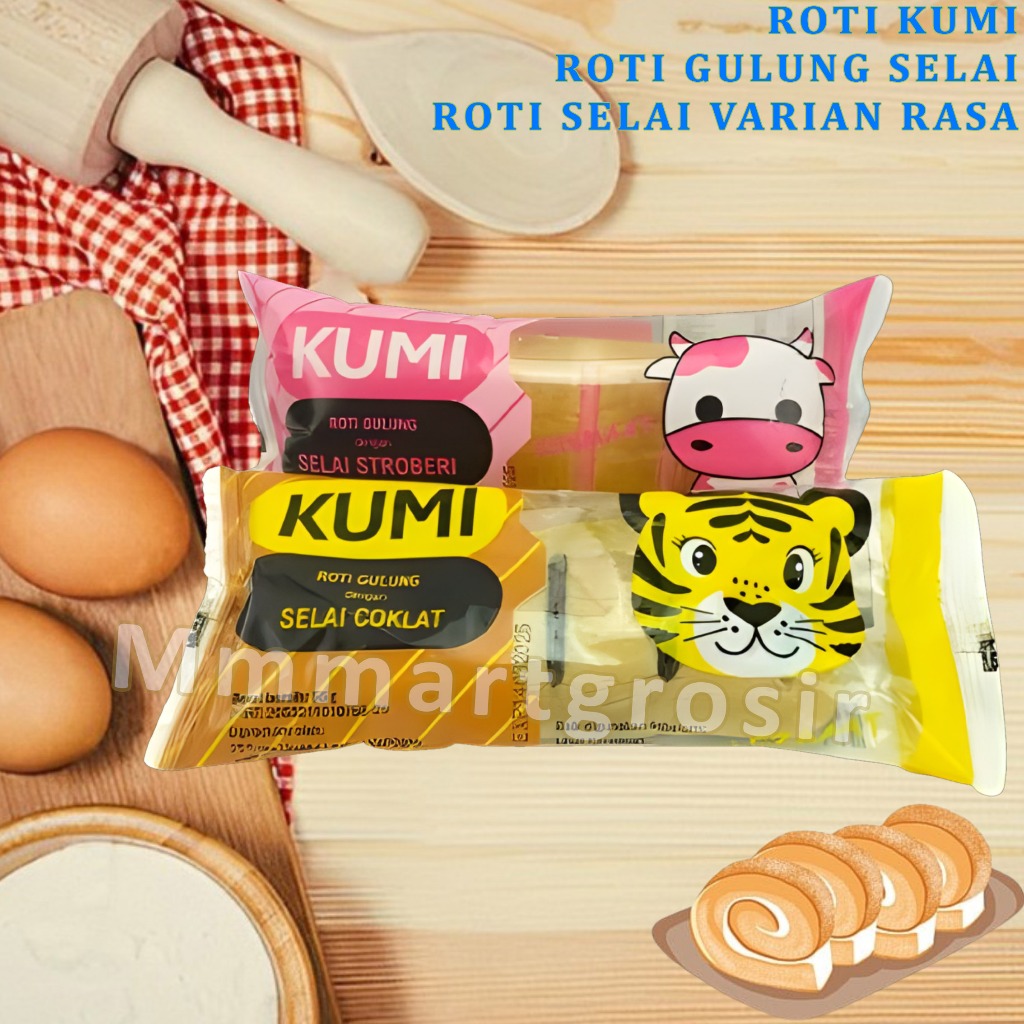 

Roti Kumi / Roti Gulung Dengan Selai / Roti Selai Aneka Varian Rasa / 55gr