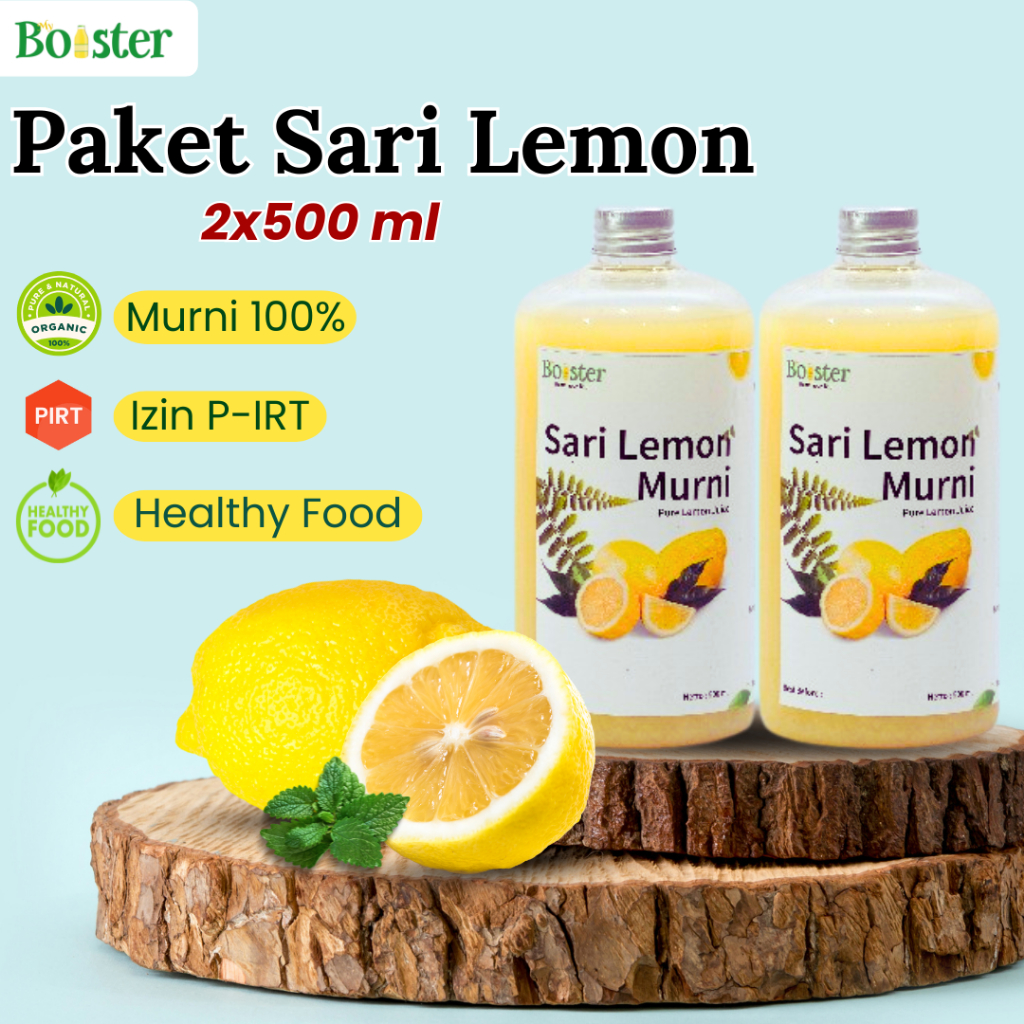 

MYBOOSTER PAKET SARI LEMON 500ML 2PCS / PAKET HEMAT SARI LEMON 1 LITER (2X500ML) DIET DETOKS