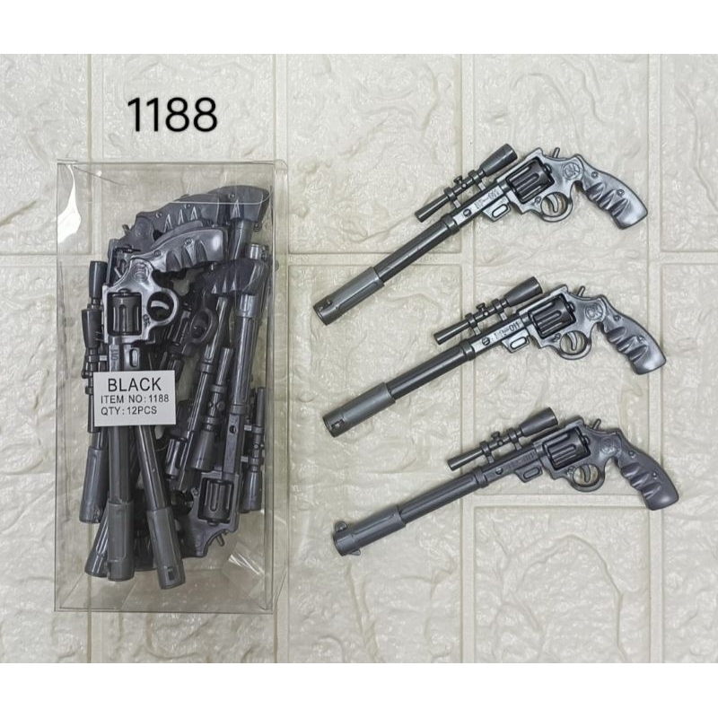 

RB Pulpen Bentuk Pistol 12pcs Pulpen Tinta Gel Pulpen Unik Pulpen Mainan Pistol