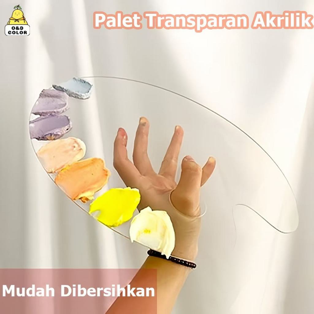 

Palet Lukis Akrilik 20*30cm Transparent Acrylic Palette Palet Bening Akrilik Makeup Painting Nail Polish Mixed Tools Set