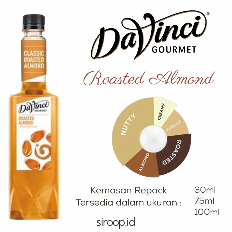 

Davinci Roasted Almond Syrup Flavour Repack (30ml,75ml,100ml)