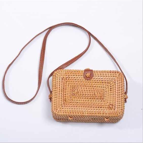 Jempang tas slempang selempang wanita anyam kotak rotan ketak ate rattan box slingbag crossbody wome