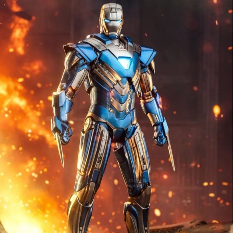 ZD TOYS MARVEL INFINITY SAGA IRON MAN MARK 30 BLUE STEEL MOVIE IRONMAN 3 ORIGINAL ACTION FIGURE ZDTO