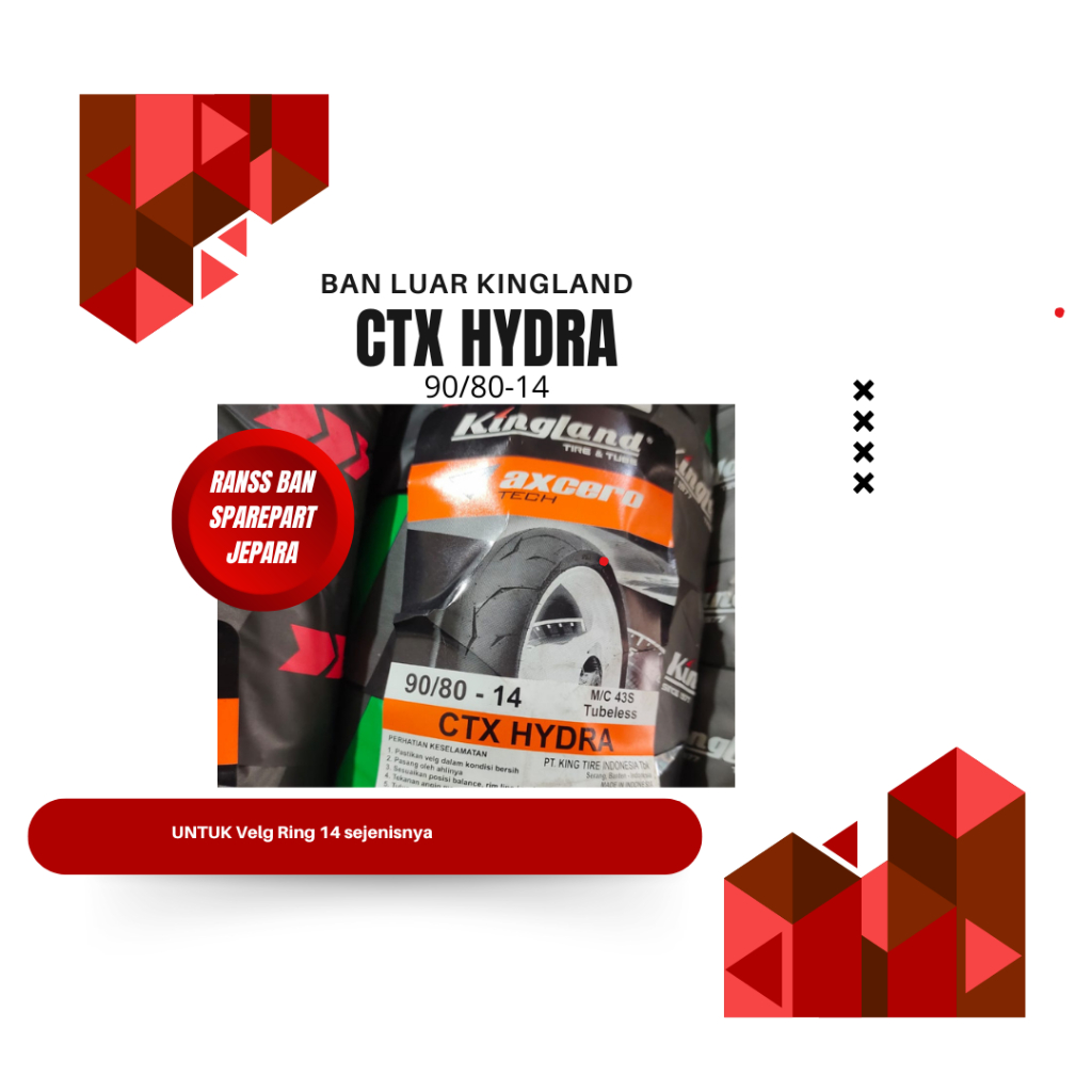 BAN LUAR KINGLAND CTX HYDRA 90/80-14