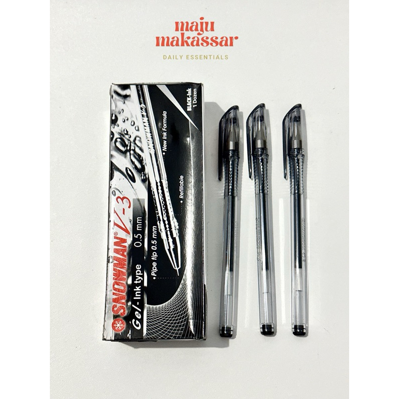 

Pulpen Snowman V3 Gel-ink Type 0.5 mm (LSN / 12 PCS)