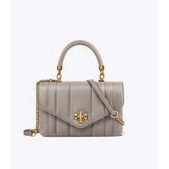 TB tory burch kira mini bag top handle gray