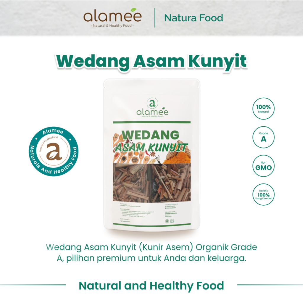 

ALAMEE Wedang Asam Kunyit Kunir Asem Asli Rempah Minuman Herbal Alami Lengkap Komplit Organik