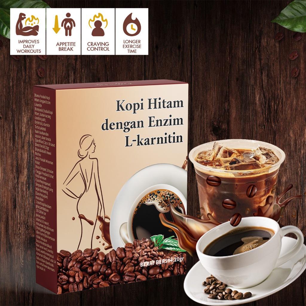 

10PCS KOPI HITAM L-KARNITIN KOPI DIET ENZIM PELANGSING TUBUH PENGHANCUR LEMAK Kopi Hitam Instan Premium Original Slimming