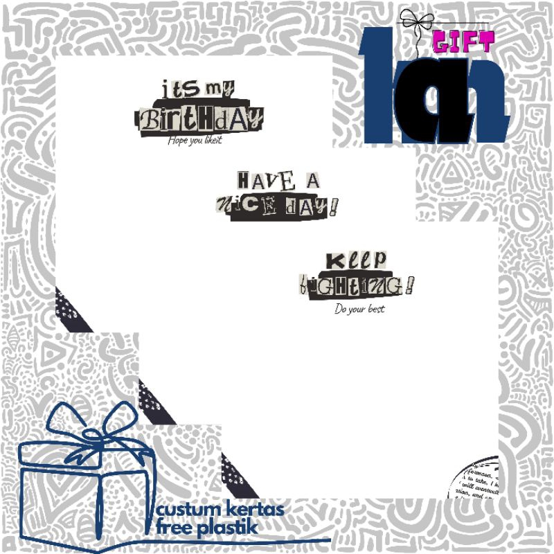 

HAN GIFT - PART 8.2 ALAS PACKAGING | MINI GIFT CUSTOM KERTAS FREE PLASTIK | KARTU UCAPAN