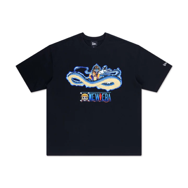 T SHIRT NEWERA ORIGINAL New Era x One Piece Gear 5 Kaido Black Oversized Short Sleeve Tee