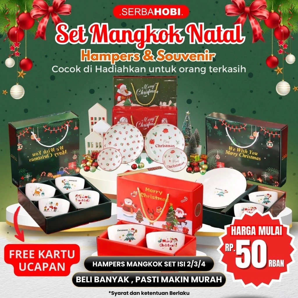

Set Hampers Mangkok / Termos Suhu / Non Suhu Spesial Natal