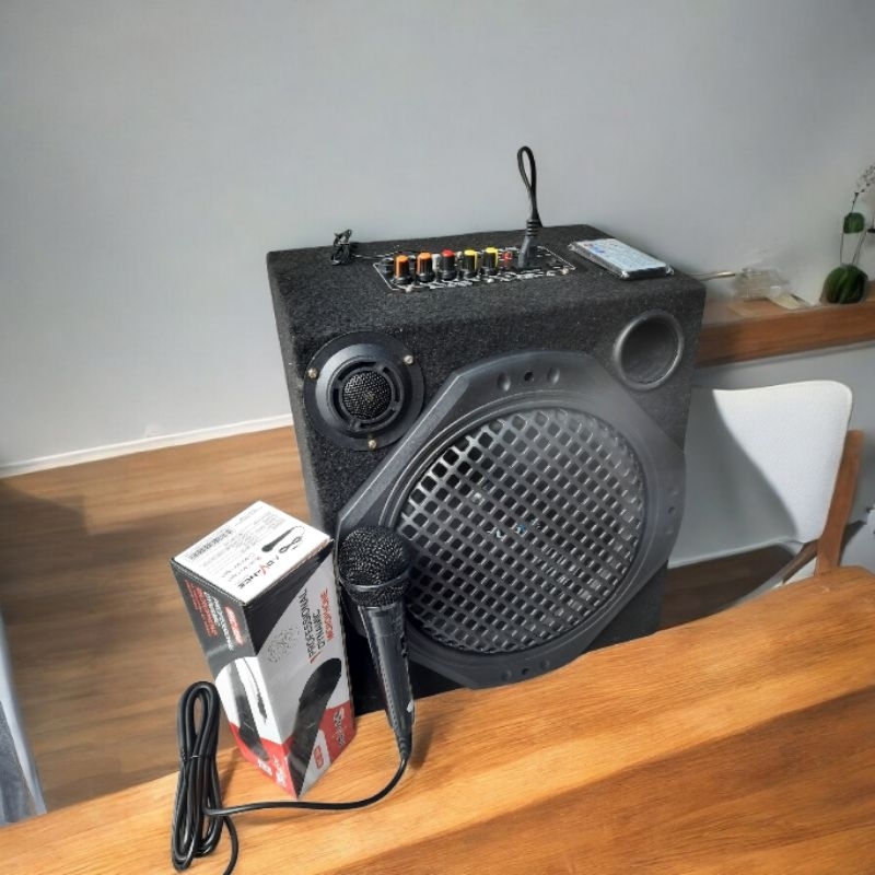 PAKET HEMAT + MIC Speaker Aktif 10 inch Bluetooth Karaoke echo