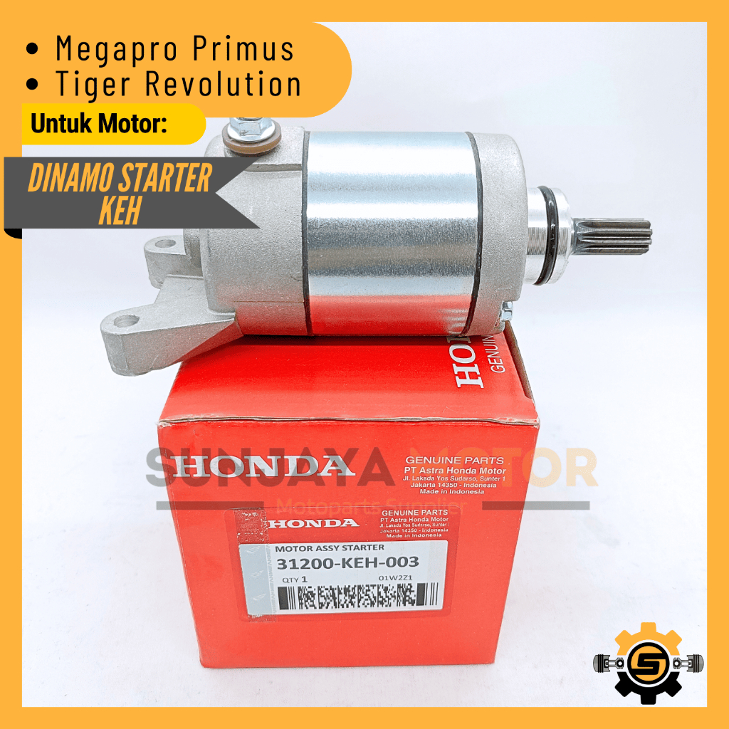 Motor Stater Kualitas Original Honda KEH Dinamo Starter Megapro Primus Tiger Revo Dynamo Asli Ori AH
