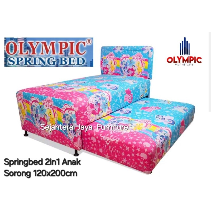 Springbed 2in1 Sorong Anak merk Olympic Asli