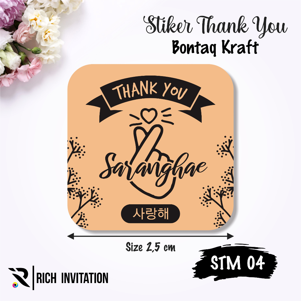 

[30 PCS] STIKER THANK YOU KRAFT KOTAK ROUND - STM 04