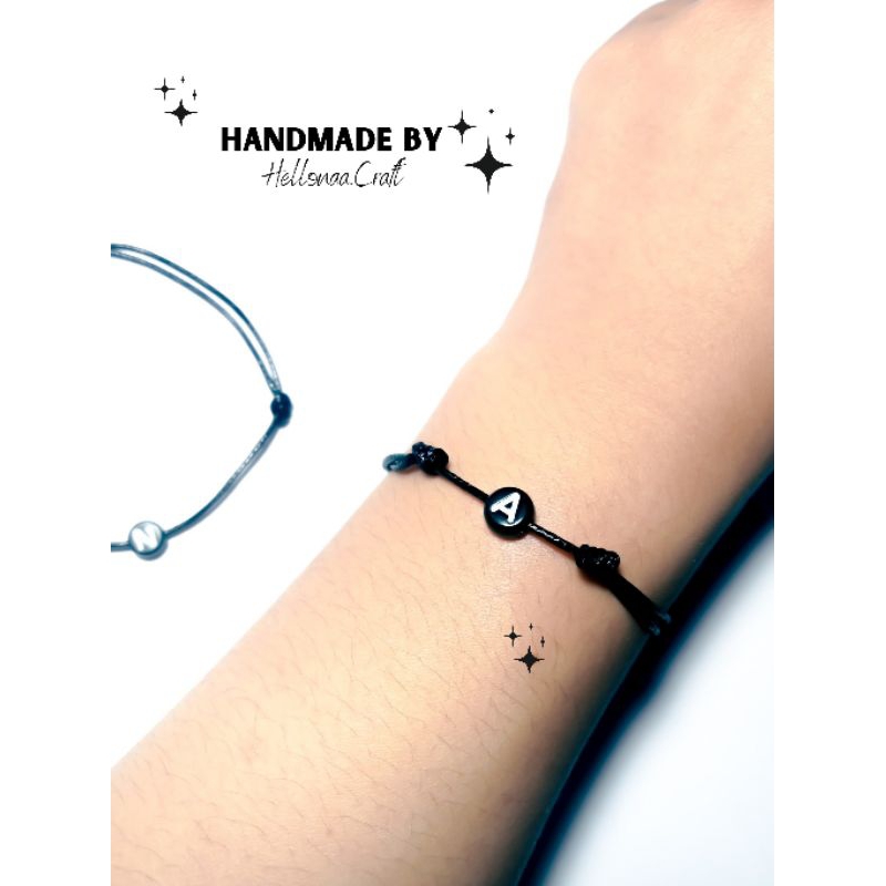 GELANG INISIAL HURUF | BISA PILIH HURUF | GELANG TALI KOREA | GELANG AESTHETIC