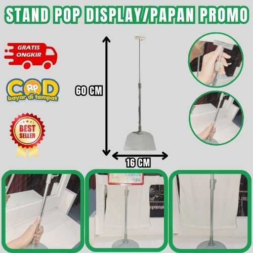 

POP UP FRAME PROMOTION FLOOR STAND A4 TINGGI 150 CM DISPLAY HARGA STAND SUPERMARKET