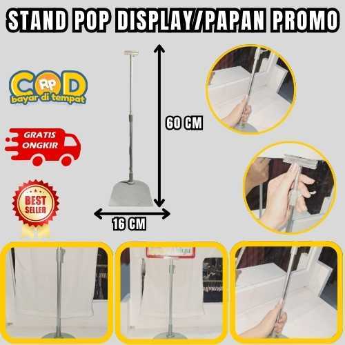 

POP UP FRAME PROMOTION FLOOR STAND A4 TINGGI 150 CM DISPLAY HARGA STAND SUPERMARKET