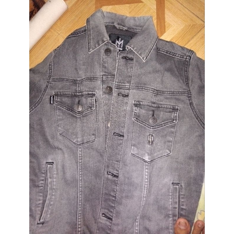 jaket maternal verde + denim maternal