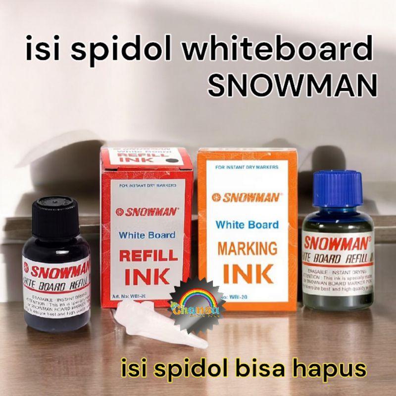 TINTA SPIDOL SNOWMAN WHITEBOARD, REFILL TINTA SPIDOL SNOWMAN WHITEBOARD